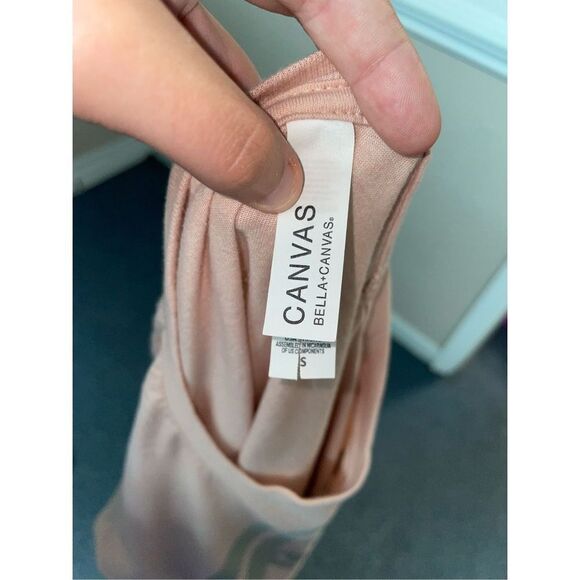 Teacher Rainbow Short Sleeve Bella + Canvas- Light Pink - Picture 4 of 5